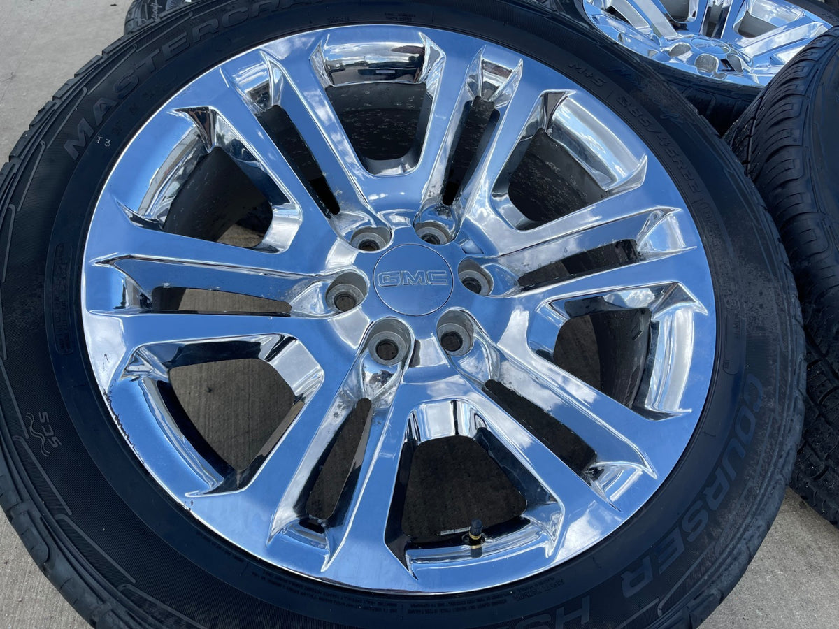 22" GMC Yukon DENALI OEM 4741 wheels rims tires Sierra SET DISCOUNTED