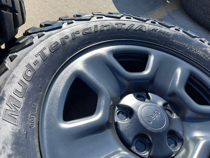 17" Jeep Wrangler Rubicon Sahara OEM wheels rims 9240 9220 black BFG KM3