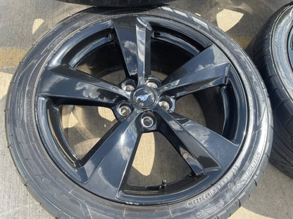 19" Ford Mustang GT OEM 10158 black wheels rims tires SET