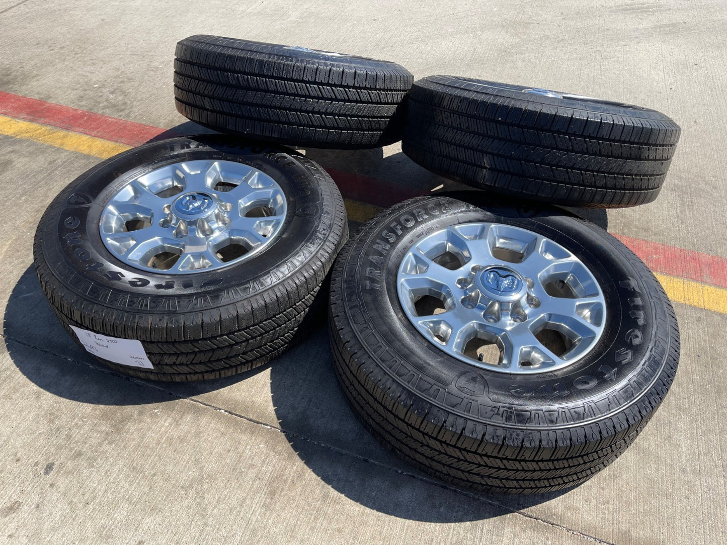 18" Ram 2500 3500 Laramie Power Wagon OEM wheels rims 2693 tires FIRESTONE H/T2