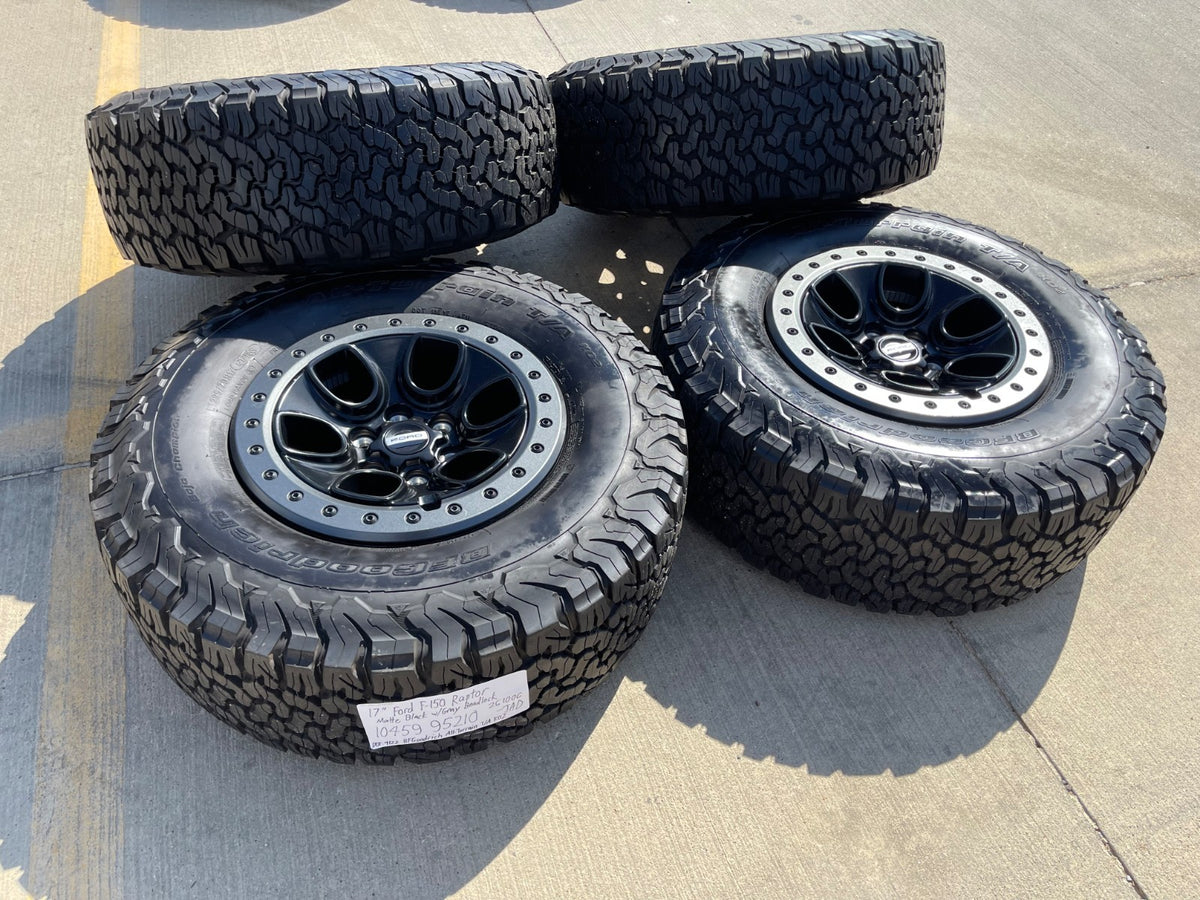 17" Ford F-150 Raptor OEM BEADLOCK rims wheels 10459 95210 SET BFG 33"