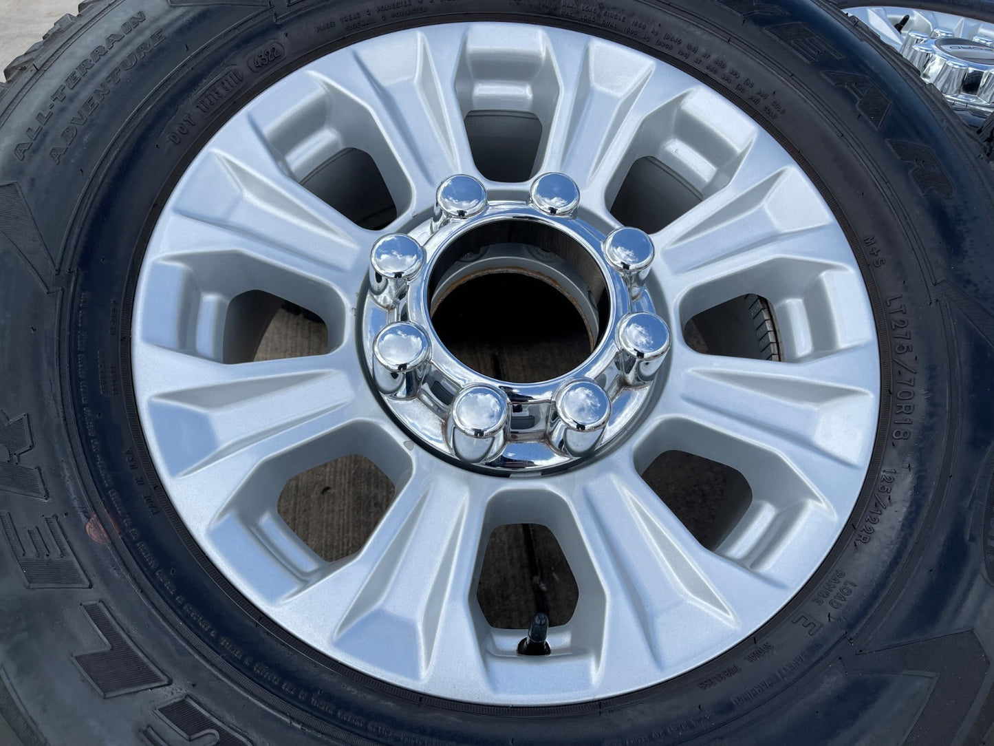 18" Ford F-250 F-350 OEM rims wheels 10097 tires GOODYEAR A/T
