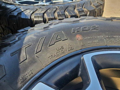17" Jeep Wrangler Rubicon OEM 9218 wheels rims Gladiator BFG KO2 A/T SET