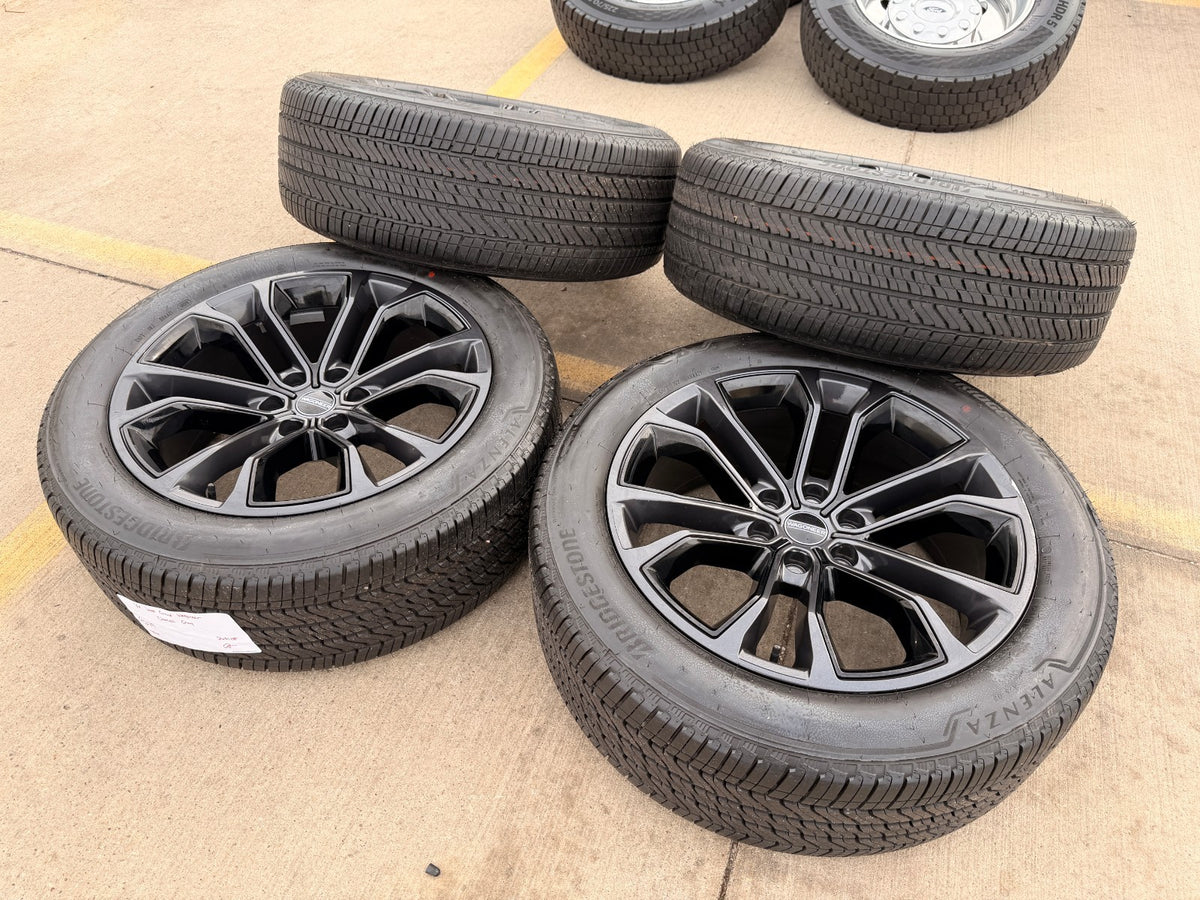 22" Jeep Grand Wagoneer OEM 9279 Obsidian rims wheels RAM 1500 SET