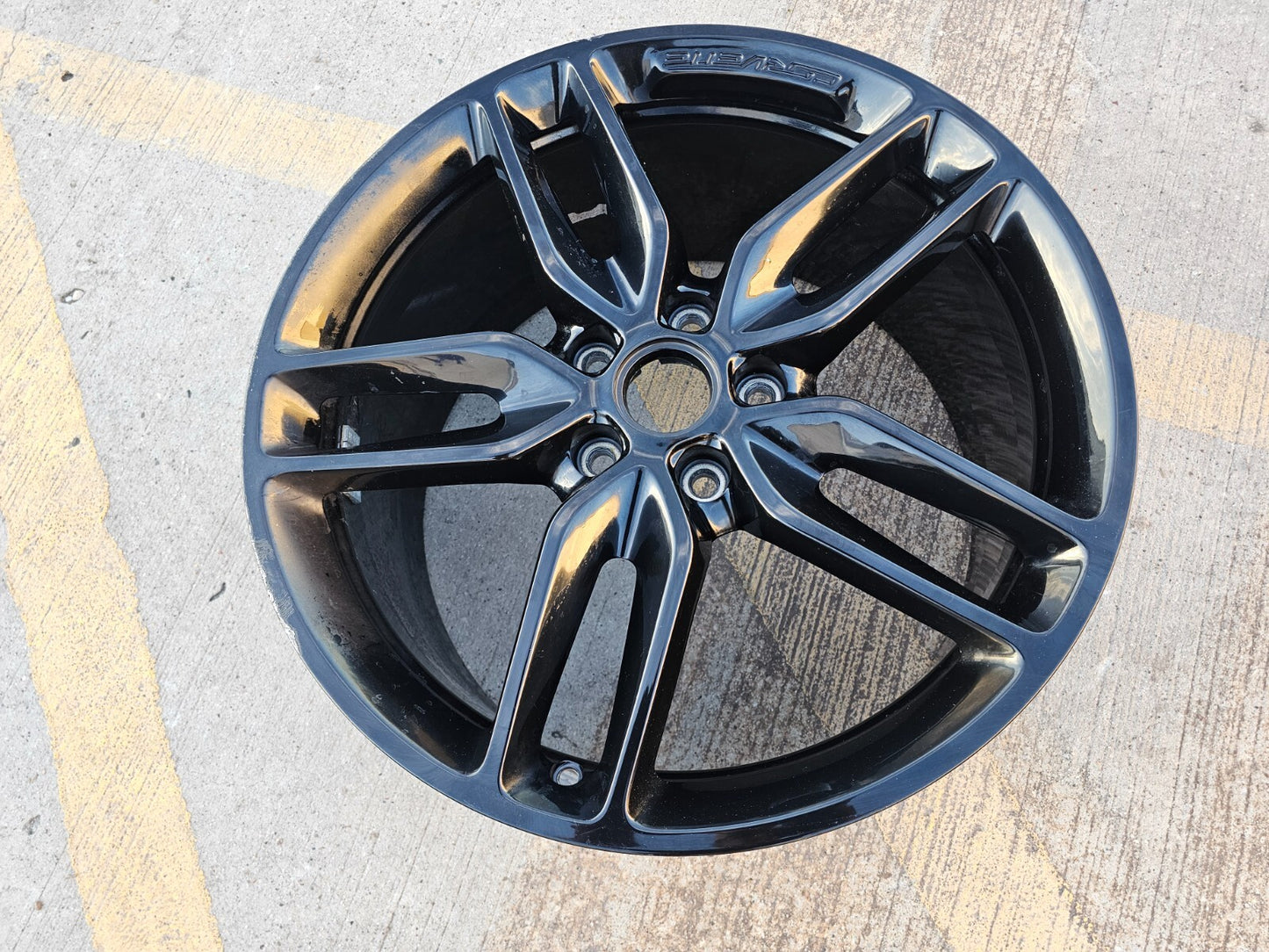 20x10 Chevy Corvette OEM wheel rim 5639 5641 black REAR 2015 2016 2017 2018 2019