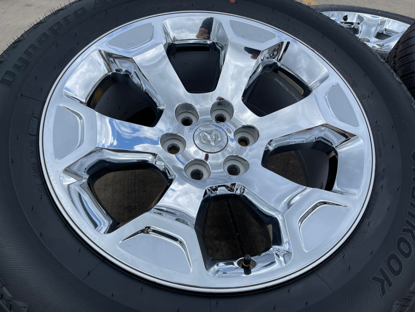 20" Dodge Ram 1500 OEM Laramie CHROME 2680 wheels rims 2025 2026 Hankook AT2 NEW