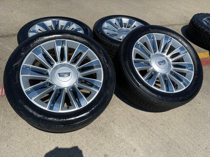 22" Cadillac Escalade PLATINUM OEM chrome wheels rims tires 4740