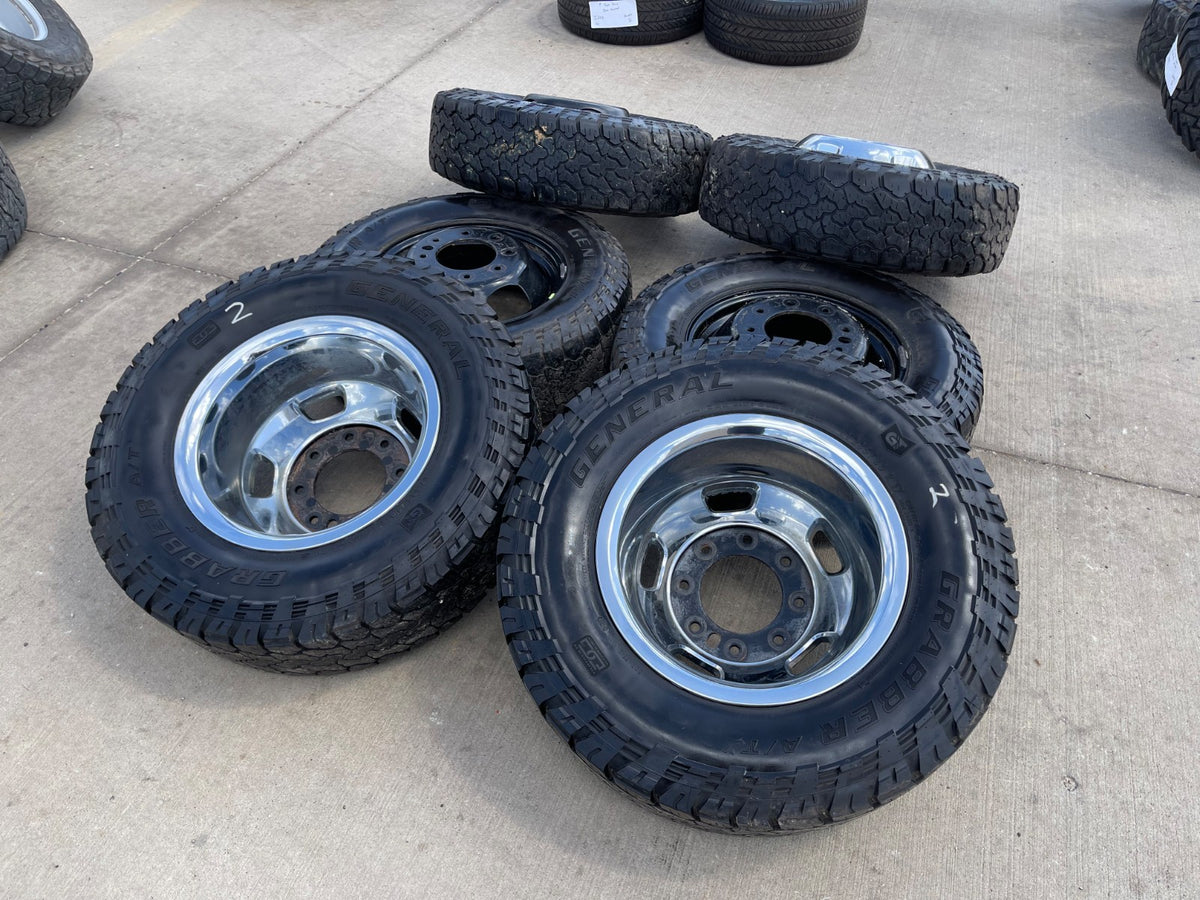 17" Dodge Ram 3500 Dually Laramie 8x200 wheels rims 2703 2704 OEM SET GENERAL