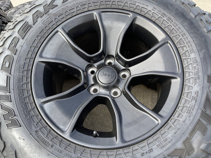 (5) 17" Jeep Wrangler Rubicon OEM 96226 wheels rims Gladiator FALKEN A/T3 NEW