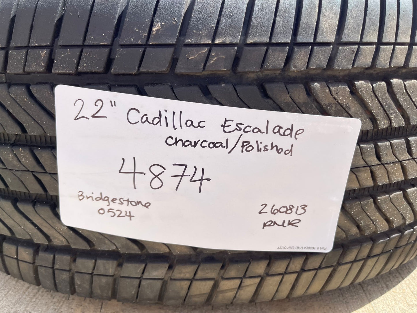 22" Cadillac Escalade Platinum OEM 4874 95078 wheel rim 2023 2024 2025 2026 2027
