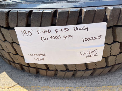 19.5" Ford F-450 Dually F-550 rims wheels RAM 4500 OEM 10x225 CONTINENTAL NEW