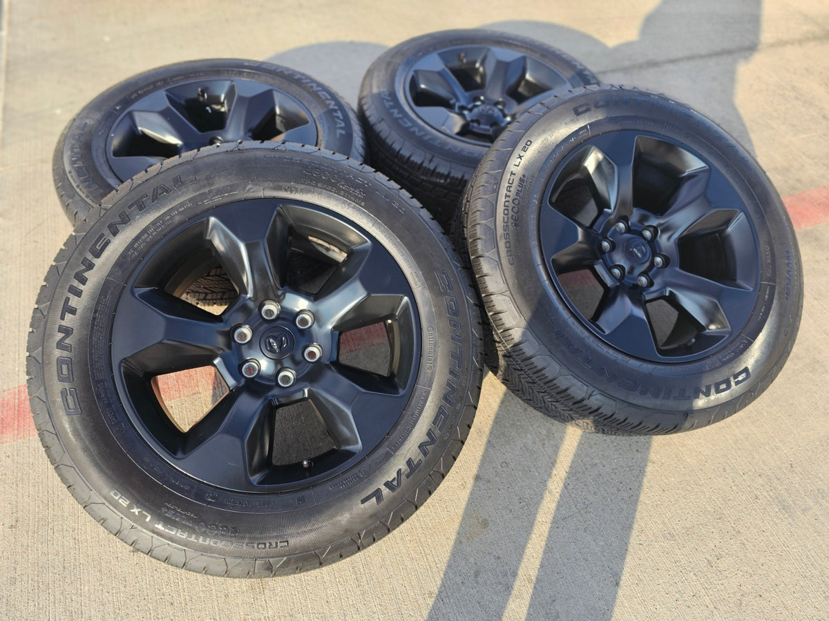 20" Ram 1500 OEM LIMITED Laramie wheels rims black 2675 2722 CONTINENTAL