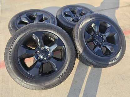 20" Ram 1500 OEM LIMITED Laramie wheels rims black 2675 2722 CONTINENTAL