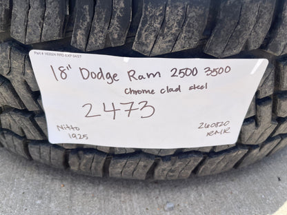 18" Dodge Ram 2500 3500 STEEL chrome OEM 2473 wheels rims SET NITRO G3 A/T