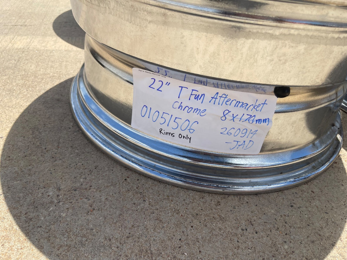 22" 22x10 Ty-Fun TF015 TW015 Ford F-250 F-350 rims wheels SET CHROME