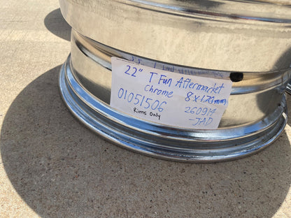 22" 22x10 Ty-Fun TF015 TW015 Ford F-250 F-350 rims wheels SET CHROME