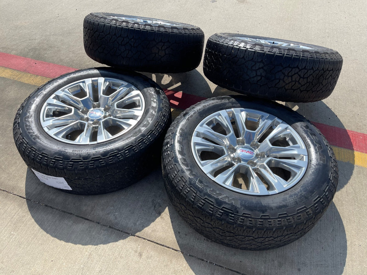 20" GMC Sierra Yukon Denali OEM 5917 wheels rims SET Chevy tires GOODYEAR