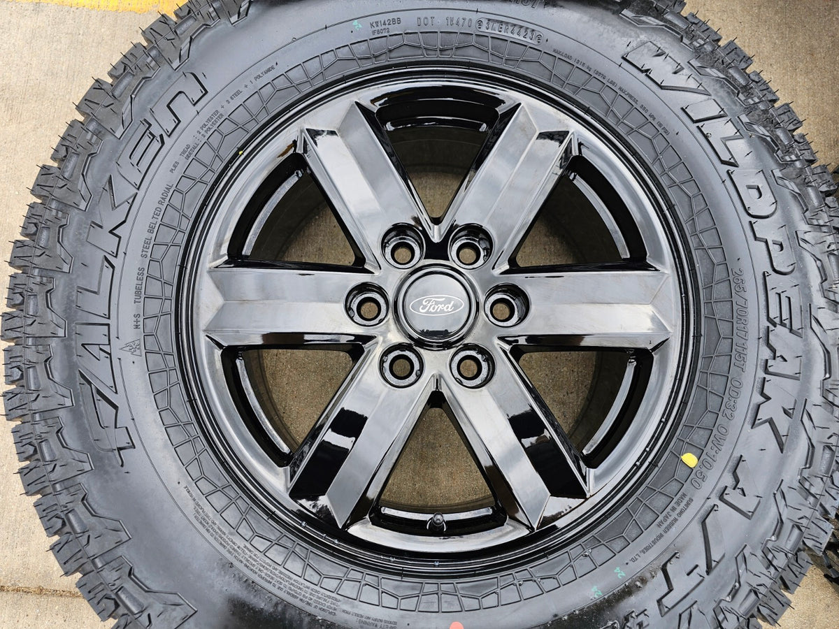 17" Ford F-150 OEM black Tremor rims wheels tires 10339 A/T4 2025 2026 2027 NEW