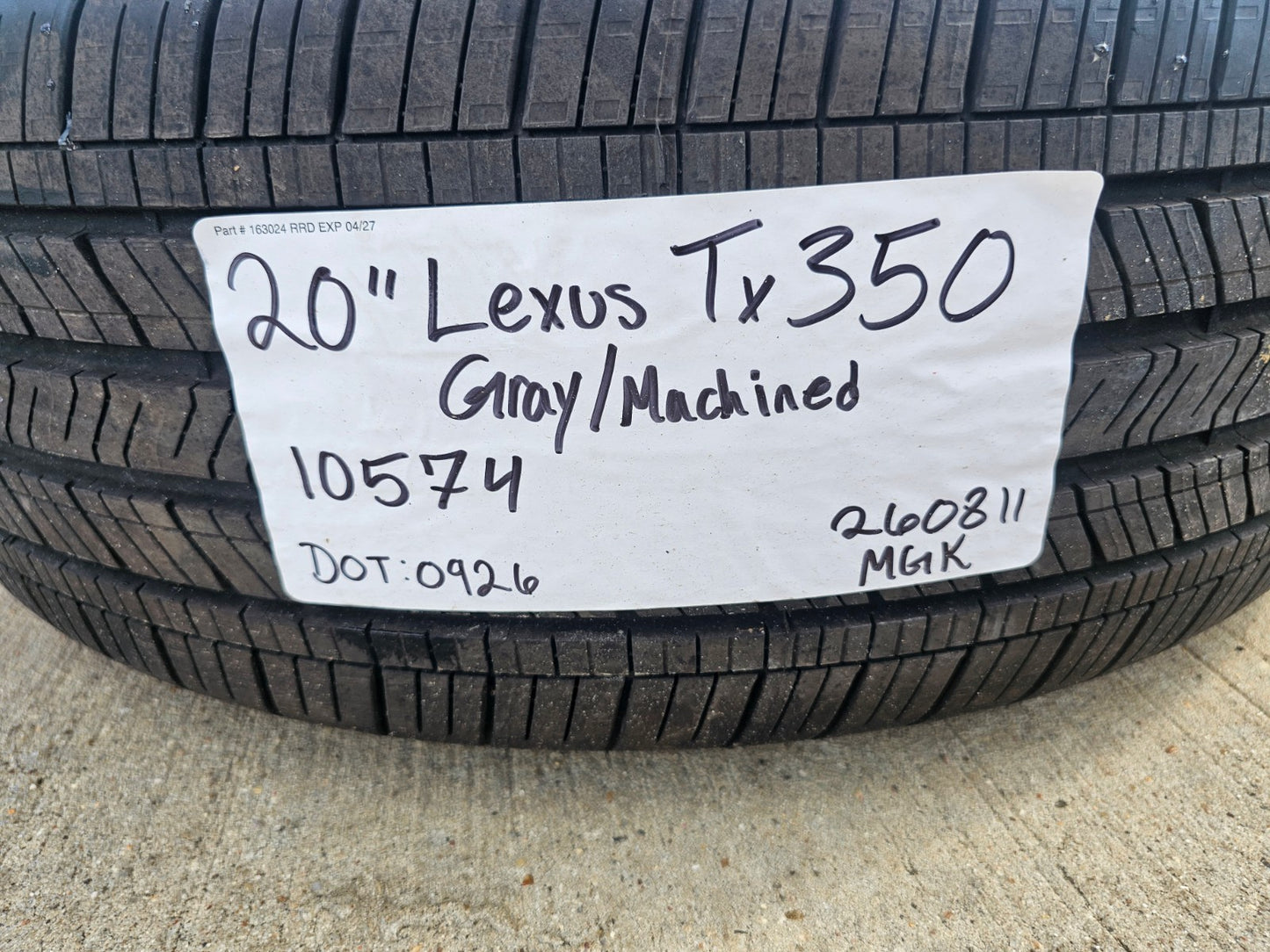20" Lexus TX350 OEM 10574 wheels rims LS500H LS500 Grand Highlander SET NEW