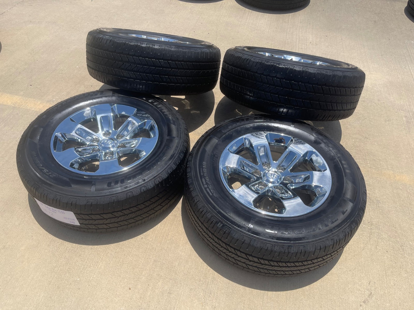 18" Dodge Ram 1500 OEM wheels rims 2672 tires SET CHROME