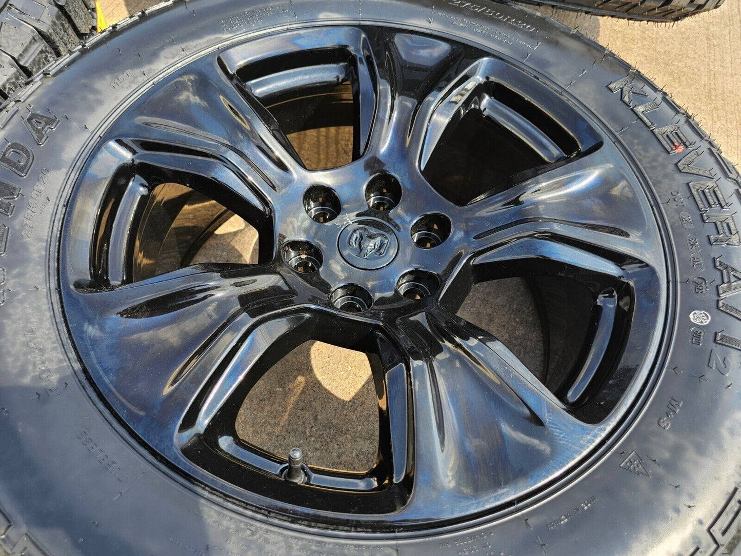 20" Dodge Ram 1500 OEM Laramie wheels rims 2674 tires 2023 2024 NEW A/T2 33"