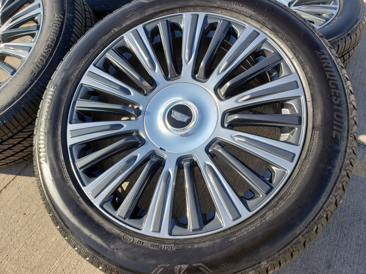 22" Cadillac Escalade Platinum OEM 4876 95167 wheels rims SET BRIDGESTONE
