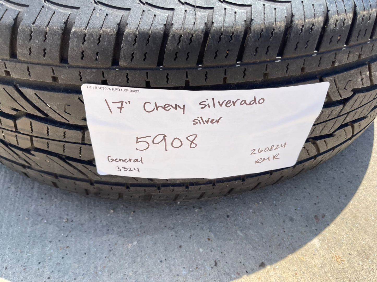 17" Chevy Silverado OEM wheels rims 5908 Colorado GMC Canyon 2024 2025 2026 SET