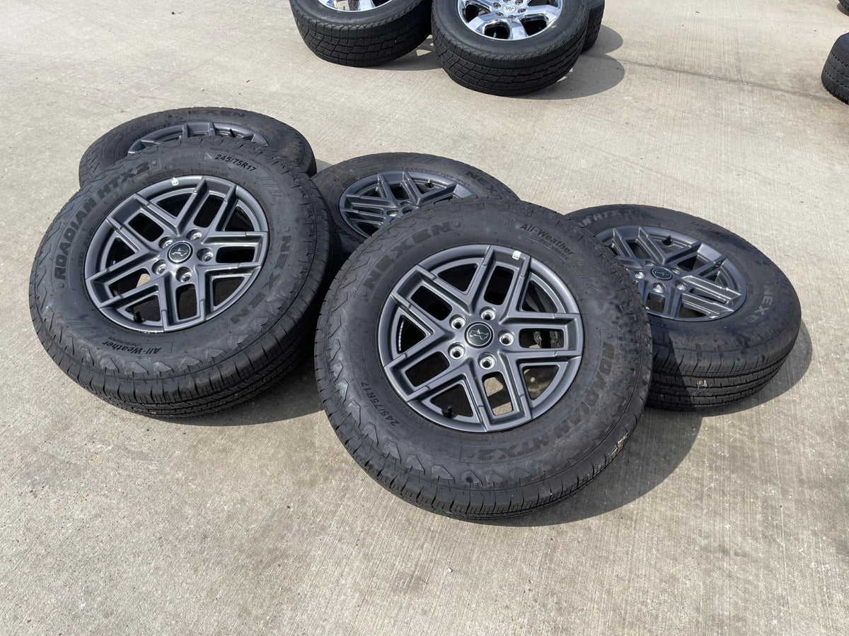 17" Jeep Wrangler Rubicon OEM wheels rims 9324 Gladiator 2025 2026 SET NEXEN NEW