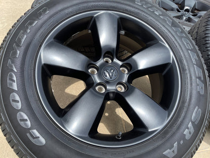 20" Dodge Ram 1500 OEM wheels rims 2495 BLACK 5x139 5x5.5 SET GOODYEAR