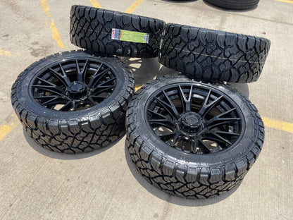 22x10 22" FUEL Fusion Forged Chevy Silverado 2500 3500 wheels rims 8x180 33" NEW
