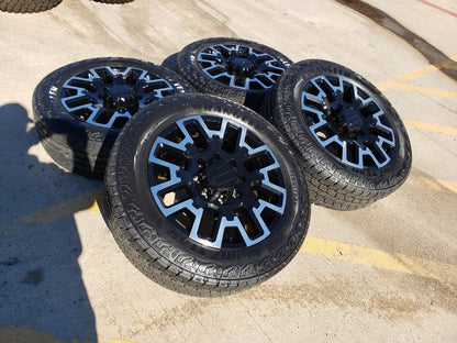 22" Chevy Silverado GMC Sierra 2500 OEM wheels rims 2023 2024 2025 NEW A/T tires