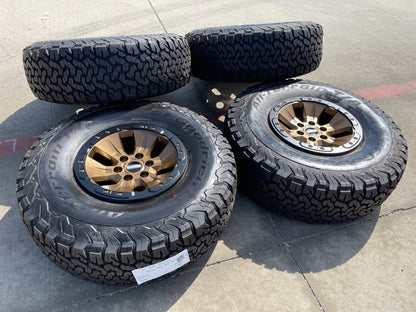 17" Ford F-150 Raptor OEM BEADLOCK 10114 BRONZE rims wheels tires BFG 37" NEW