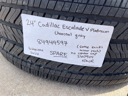 (1) 24" Cadillac Escalade V OEM 84949597 wheel rim tire 2025 2026 2027