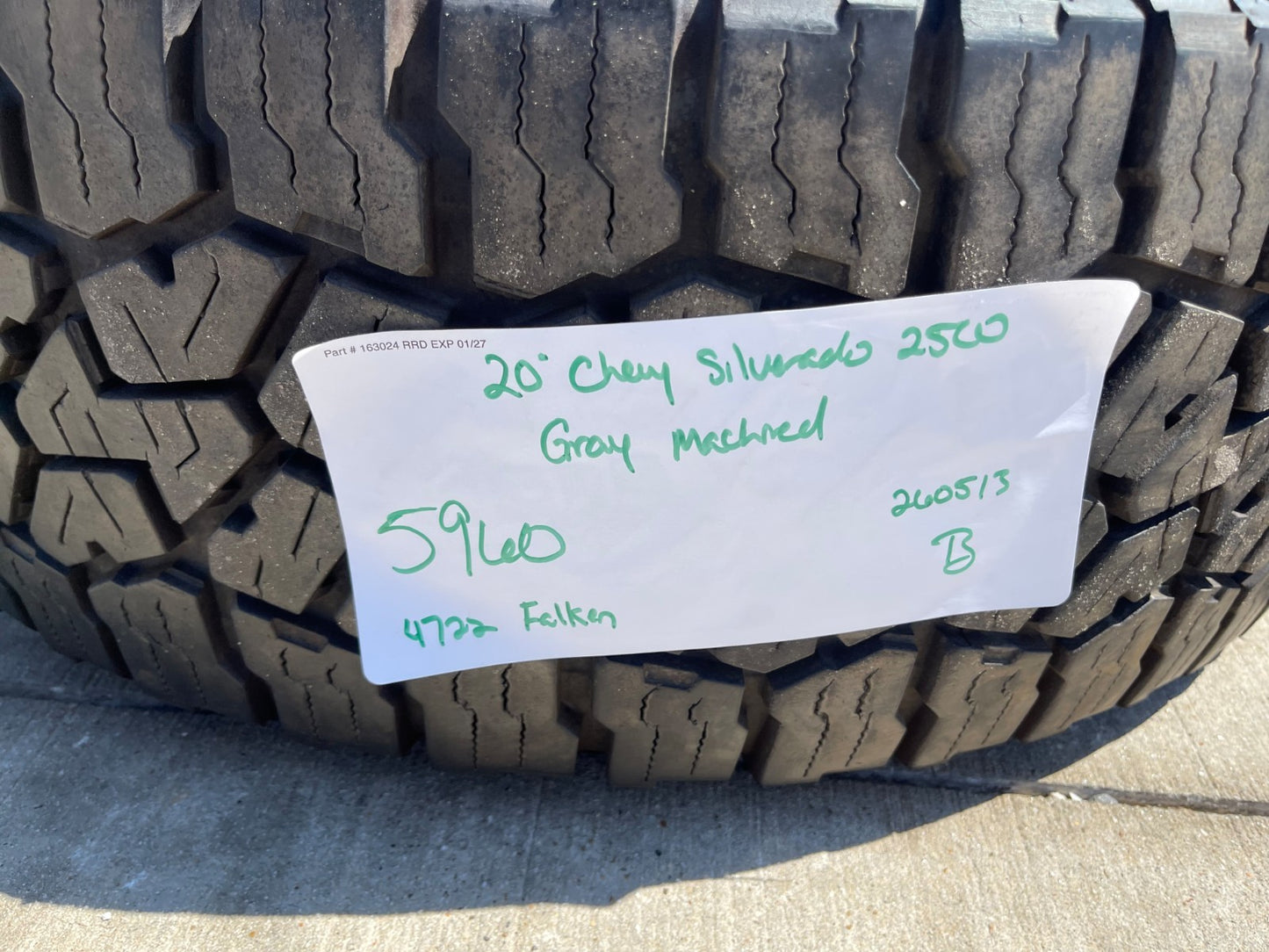 20" Chevy Silverado GMC Sierra 2500 3500 OEM 5960 5947 wheels rims FALKEN A/T3