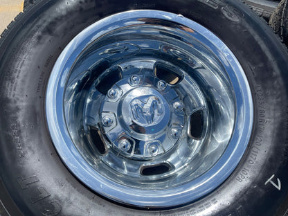 17" Dodge Ram 3500 Dually Laramie 8x200 wheels rims 2703 2704 OEM SET