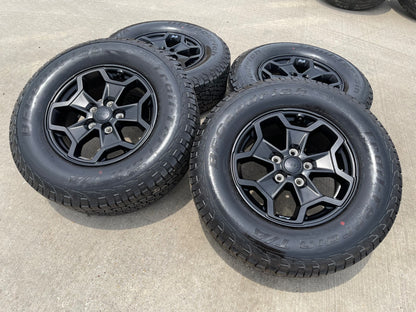 17" Jeep Wrangler RUBICON OEM wheels rims 9237 black 2024 2025 2026 2027 BFG NEW
