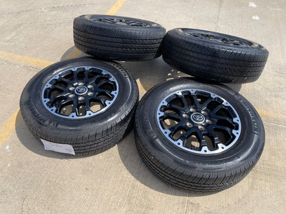 18" Toyota Tundra TRD OEM black wheels rims 75273 Sequoia SET MICHELIN