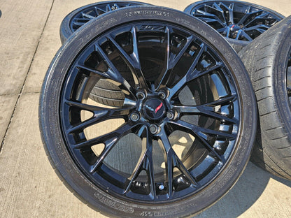 19x10 20x12 Chevy Corvette Z06 STINGRAY C7 OEM wheels rims 5734 5736 black