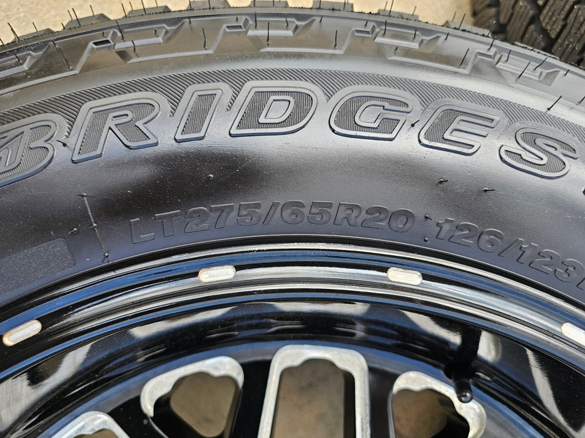 20" 20x10 FUEL Stroke D611 Ford F-250 F-350 wheels rims -18 SET BRIDGESTONE A/T