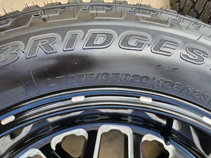 20" 20x10 FUEL Stroke D611 Ford F-250 F-350 wheels rims -18 SET BRIDGESTONE A/T