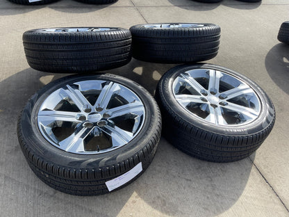 22" GMC Yukon DENALI OEM wheels rims 5667 tires Sierra CHROME PIRELLI