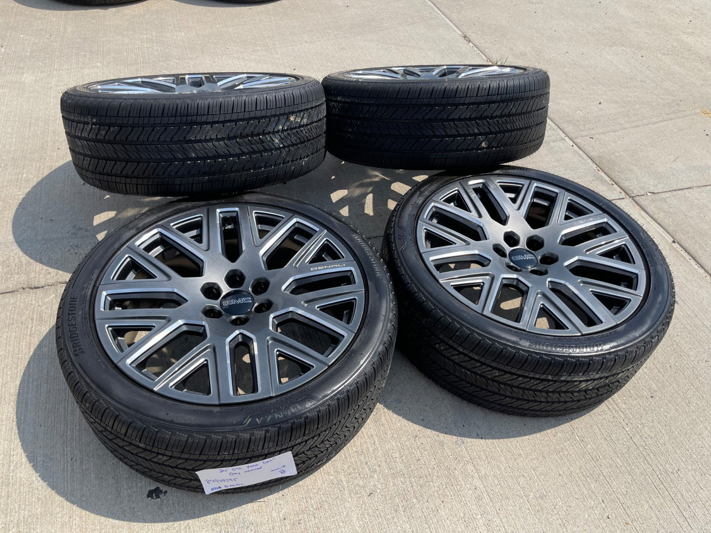 24" GMC Yukon Sierra DENALI OEM wheels rims BRIDGESTONE 2024 2025 2026 2027 NEW