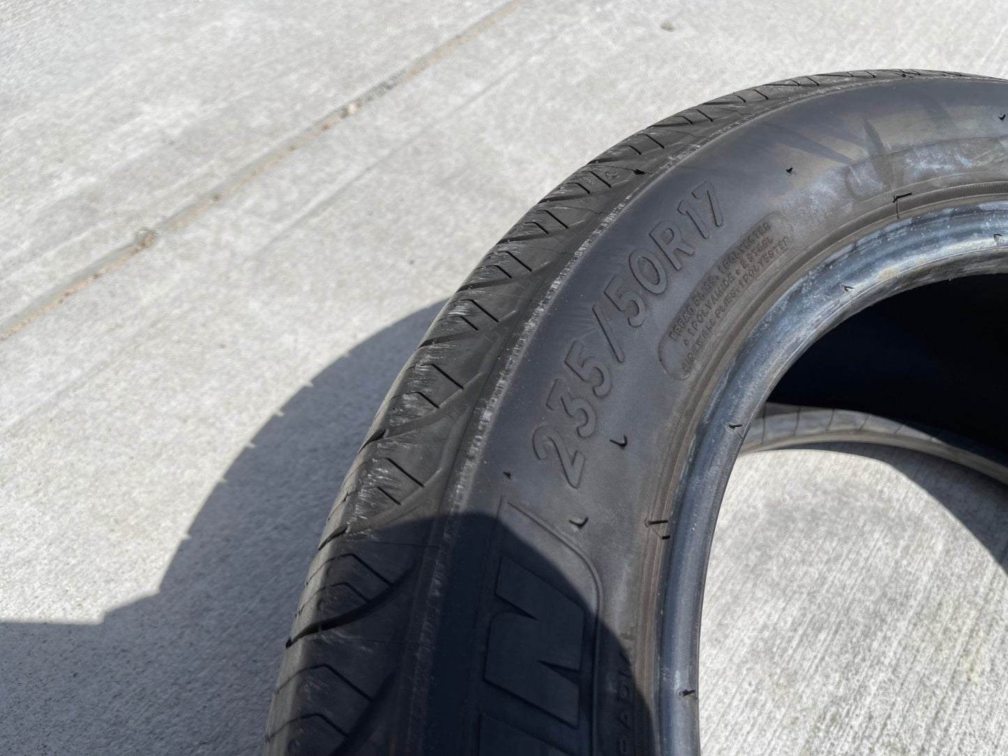 (1) 235/50/17 Michelin Defender T+H tire 235/50R17 96H XL M+S