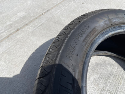 (1) 235/50/17 Michelin Defender T+H tire 235/50R17 96H XL M+S