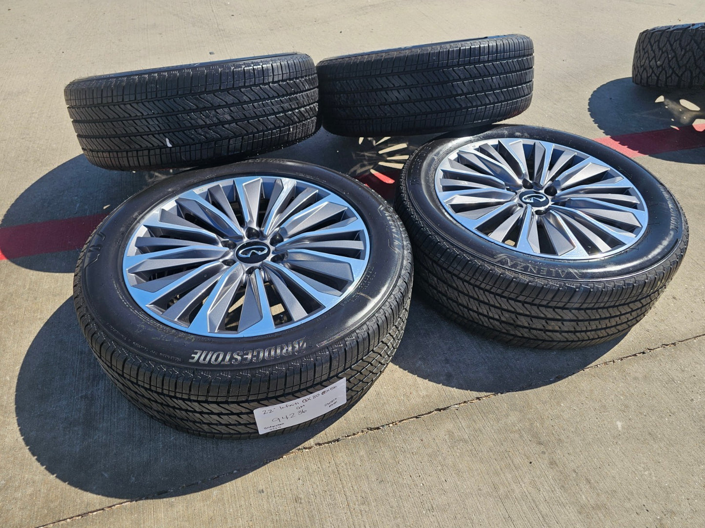 22" Infiniti QX80 QX56 Nissan Titan Armada OEM 94236 wheels rims BRIDGESTONE SET