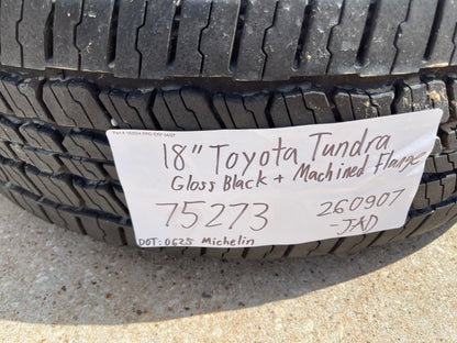 18" Toyota Tundra TRD OEM black wheels rims 75273 Sequoia SET MICHELIN NEW