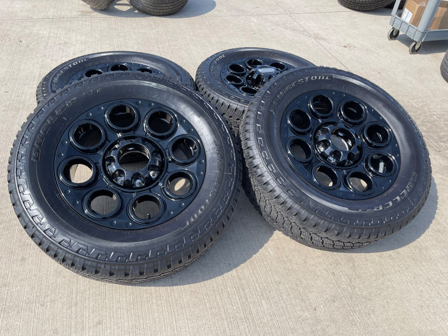 20" Ford F-250 F-350 OEM black Lariat wheels rims 10299 10484 tires NEW