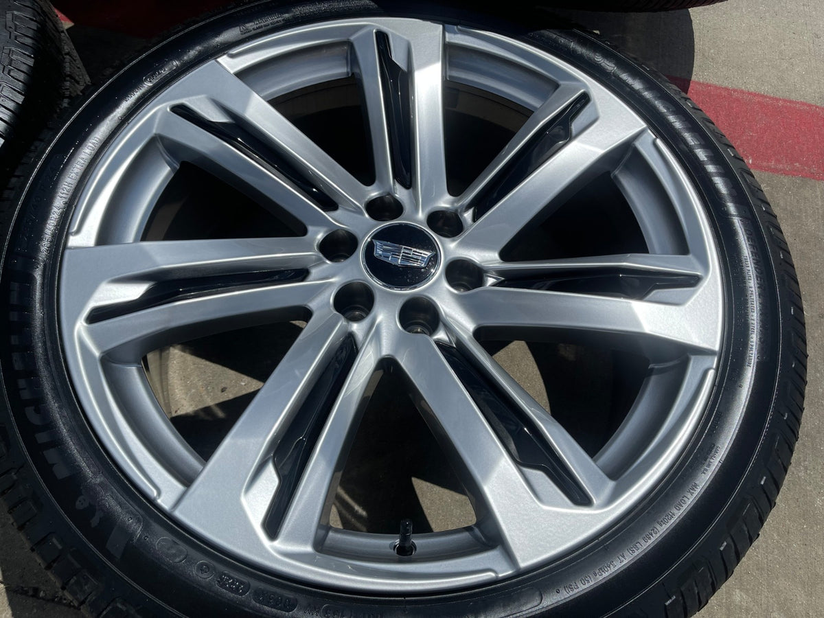 24" Cadillac Escalade V OEM PLATINUM wheels rims SET 2025 2026 2027 NEW MICHELIN