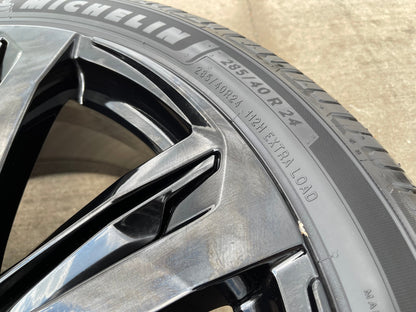 24" Cadillac Escalade V OEM wheels rims black SET 2025 2026 2027 NEW MICHELIN