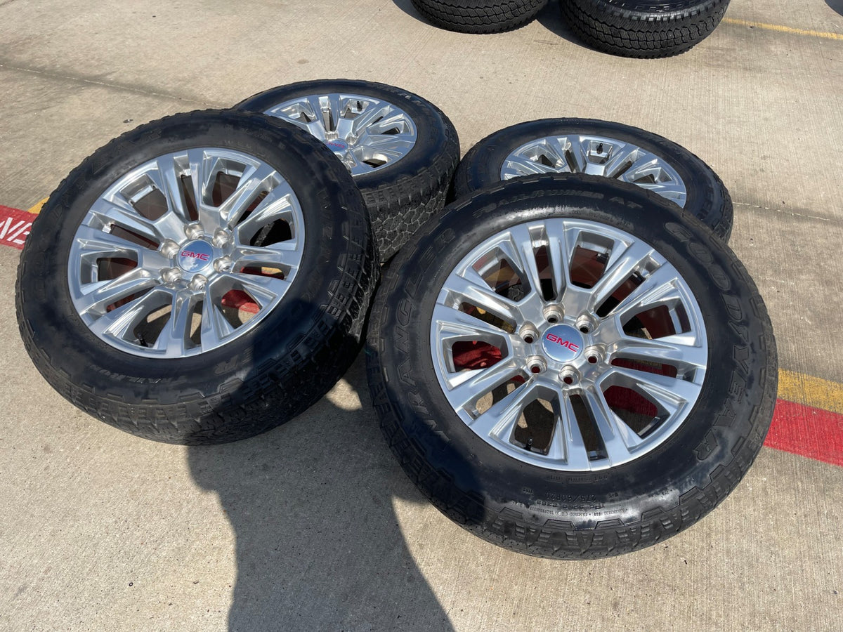 20" GMC Sierra Yukon Denali OEM 5917 wheels rims SET Chevy tires GOODYEAR